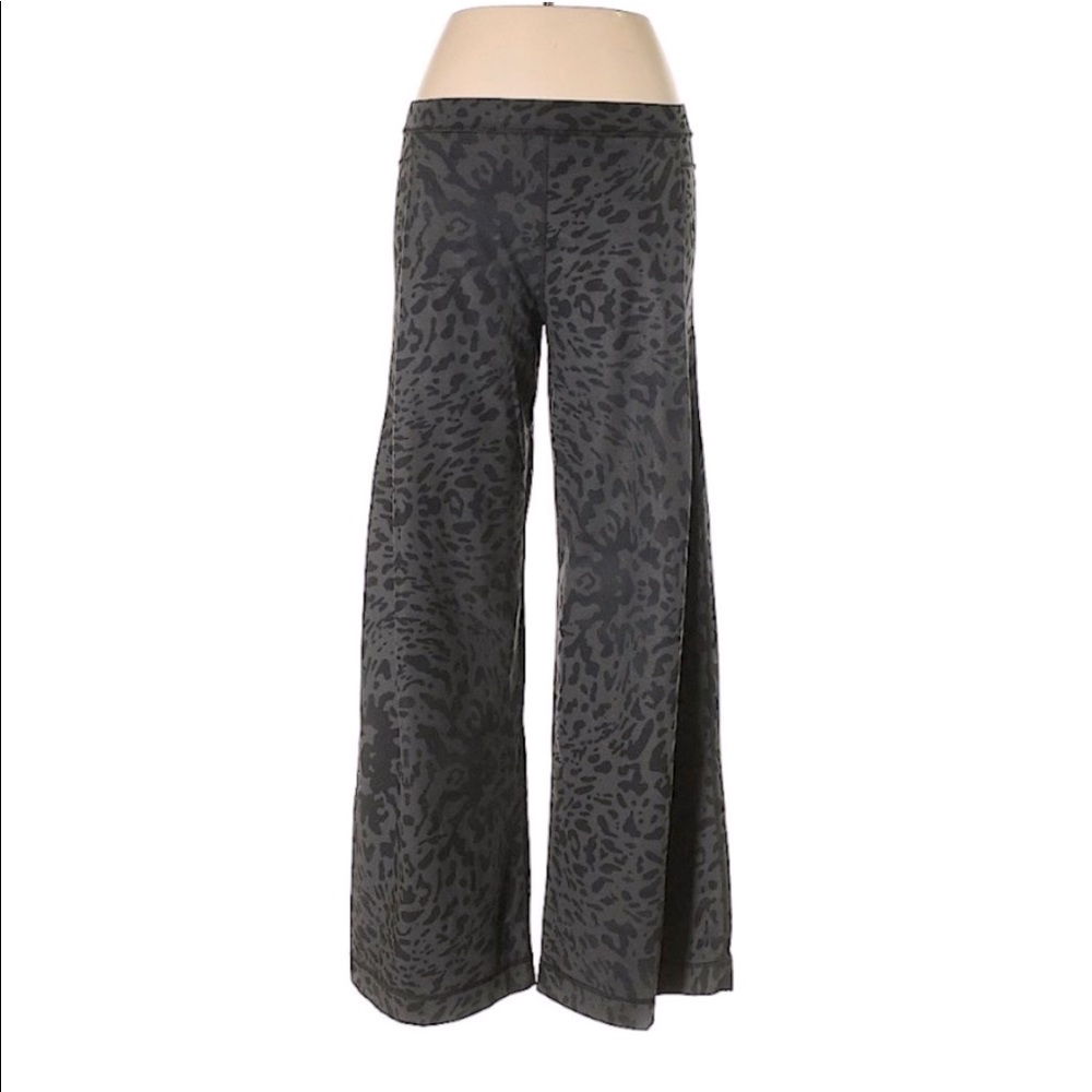 Lululemon Athletics High-Wasted Wide Leg Leopard Pants